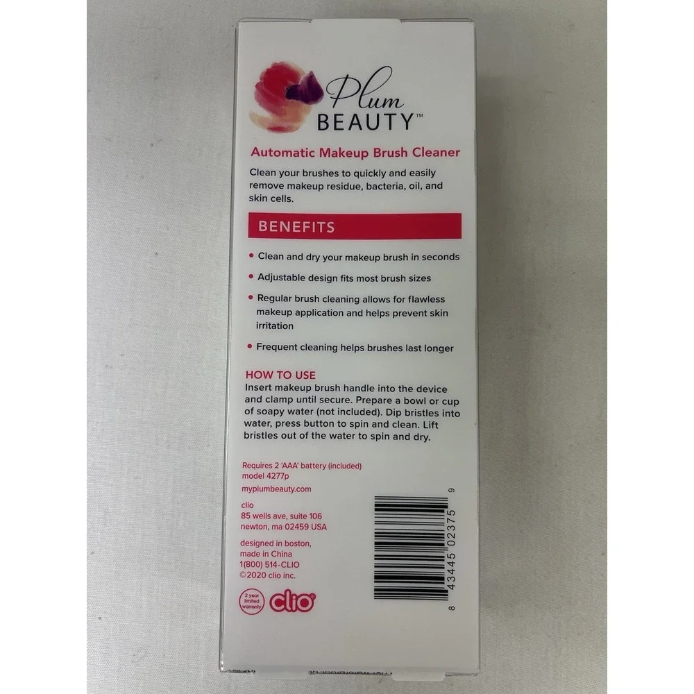 Plum Beauty Automatic Makeup Brush Cleaner Adjustable Fast